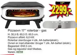Harald Nyborg Pizzaovn 17’’ roterbar - gas tilbud