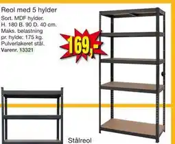 Harald Nyborg Reol med 5 hylder tilbud