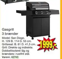 Harald Nyborg Gasgrill 3 brænder tilbud