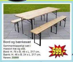 Harald Nyborg Bord og bænkesæt tilbud