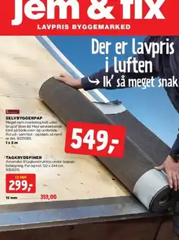 jem & fix Selvbyggerpap tilbud