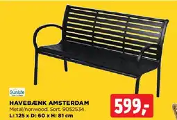 jem & fix Havebænk Amsterdam tilbud