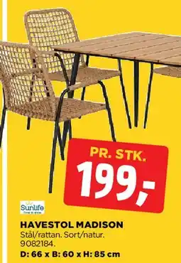 jem & fix Havestol Madison tilbud