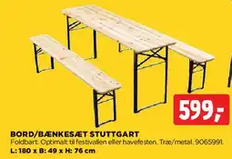 jem & fix Bord/Bænkesæt Stuttgart tilbud