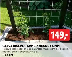jem & fix Galvaniseret armeringsnet 5 mm tilbud