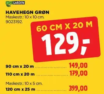jem & fix HAVEHEGN GRØN tilbud