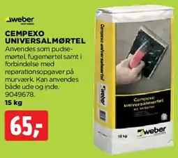 jem & fix Cempexo Universalmørtel tilbud
