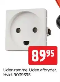 jem & fix FUGA stik-kontakt (uden ramme) tilbud