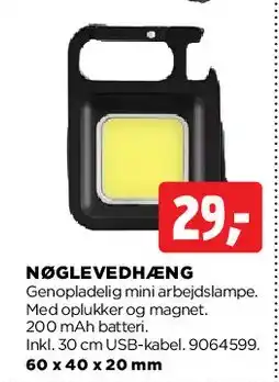 jem & fix Nøglevedhæng (mini arbejdslampe) tilbud
