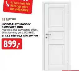 jem & fix HVIDMALET MASSIV KOMPAKT DØR tilbud