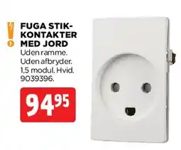jem & fix FUGA stik-kontakter med jord tilbud