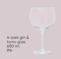 Bilka 4-pak gin & tonic glas 650 ml tilbud