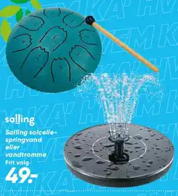 Bilka Solcelle-springvand / vandtromme tilbud