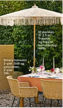 Bilka Parasol og havestole tilbud