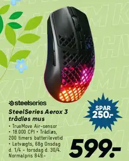 Bilka SteelSeries Aerox 3 (trådløs mus) tilbud