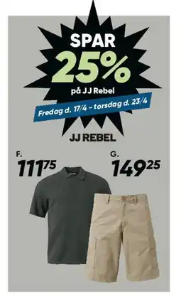 Bilka JJ Rebel polo & shorts (SPAR 25%) tilbud