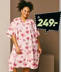 Bilka Pink floral dress tilbud
