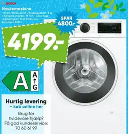 Bilka Bosch vaskemaskine tilbud