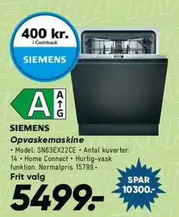 Bilka Siemens opvaskemaskine tilbud