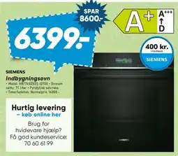 Bilka Siemens indbygningsovn tilbud