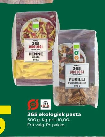 Coop 365 365 økologisk pasta tilbud