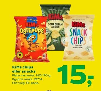 Coop 365 KiMs chips eller snacks tilbud