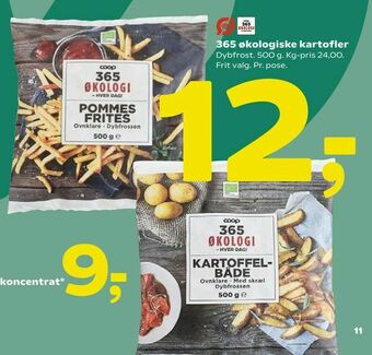 Coop 365 365 økologiske kartofler tilbud