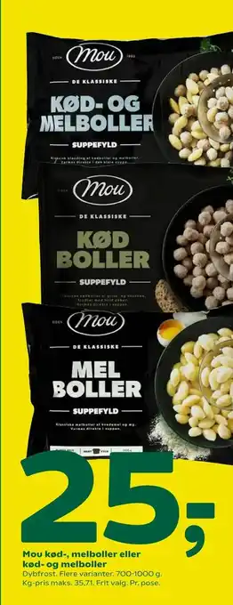 Coop 365 Mou kød-, melboller eller kød- og melboller tilbud