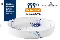 Imerco Blå Mega Riflet fad tilbud