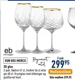 Imerco XO glas tilbud