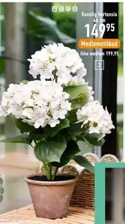 Imerco Kunstig hortensia Real touch tilbud