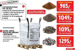 jem & fix SAND, GRUS OG MULD I BIG BAGS tilbud
