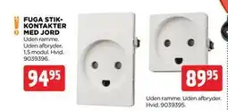 jem & fix FUGA STIKKONTAKTER MED JORD tilbud