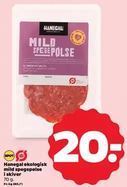 Netto Hanegal Mild Spegepølse i skiver tilbud