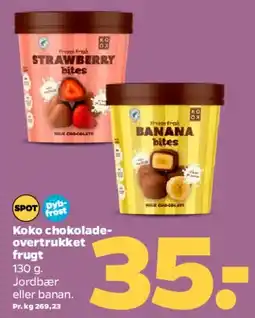 Netto Koko chokolade-overtøkket frugt tilbud