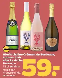 Netto Alexis Lichine Crémant / Lobster Club / Le Arche Prosecco tilbud