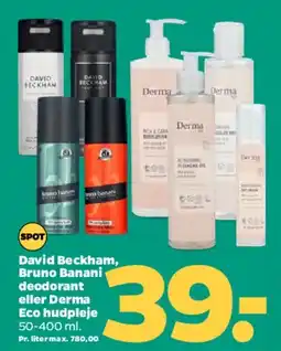 Netto David Beckham / Bruno Banani deodorant eller Derma hudpleje tilbud