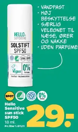 Netto Solstick / Sun stick SPF50 (18 ml) tilbud