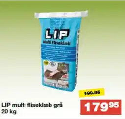 Bauhaus LIP multi fliseklæb grå tilbud