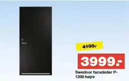 Bauhaus Swedoor facadedør P- 1200 højre tilbud