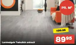 Bauhaus Laminatgulv Twinclick antracit tilbud
