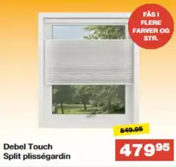 Bauhaus Debel Touch Split plisségardin tilbud