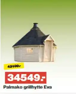 Bauhaus Palmako grillhytte Eva tilbud