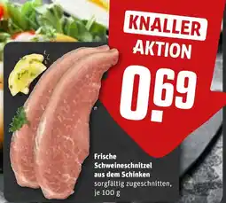 REWE DE Frische Schweineschnitzel aus dem Schinken tilbud