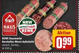 REWE DE REWE Hausmarke Herzhafter Wurst-Aufschnitt tilbud