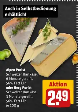REWE DE Alpen Purist oder Berg Purist tilbud