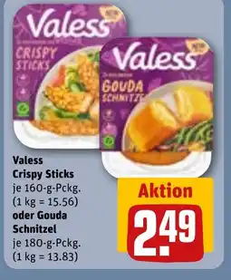 REWE DE Valess Crispy Sticks oder Gouda Schnitzel tilbud
