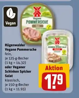 REWE DE Rügenwalder Vegane Pommersche oder Veganer Schinken Spicker Salat tilbud