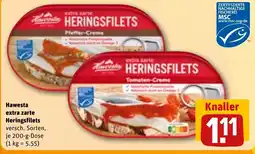REWE DE Hawesta extra zarte Heringsfilets tilbud