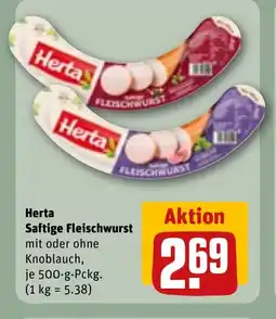 REWE DE Herta Saftige Fleischwurst tilbud